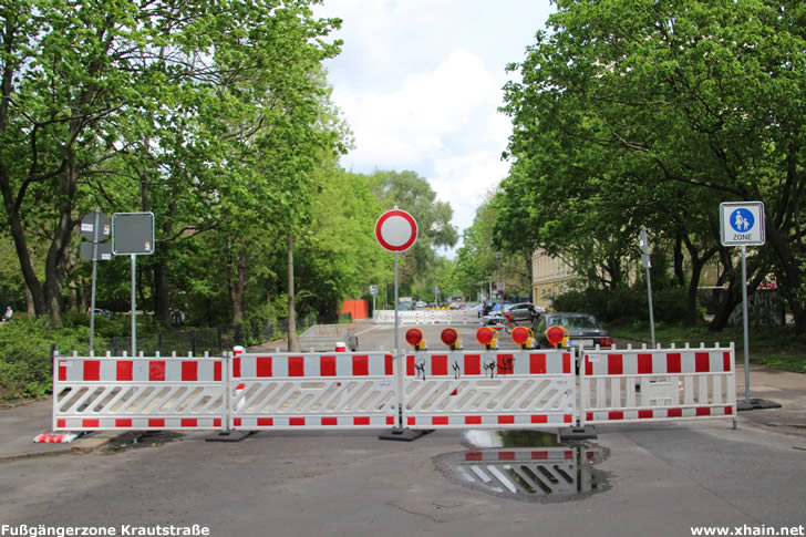 Fußgängerzone in der Krautstraße Fußgängerzone in der Krautstraße