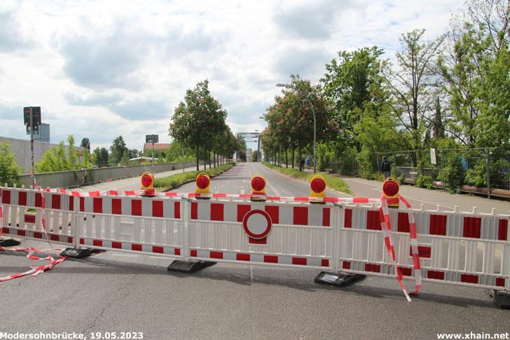 Modersohnbrücke nach Brandstiftung gesperrt