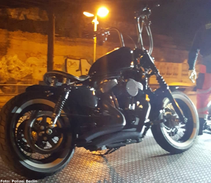 Harley Davidson sichergestellt