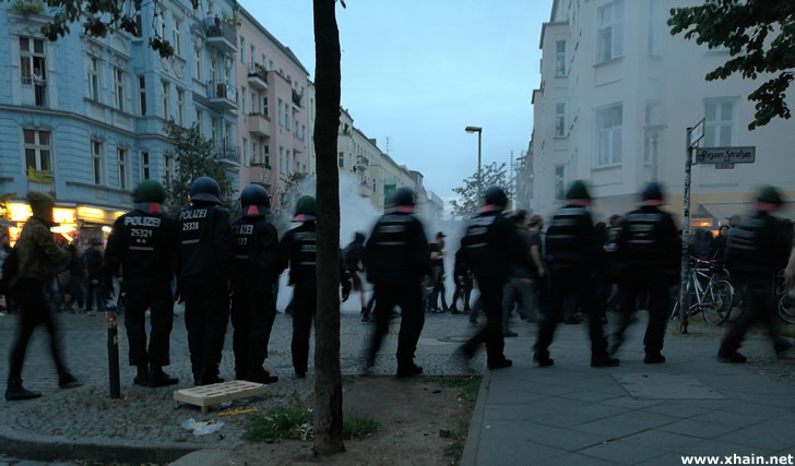 Demonstration für das Hausprojekt Rigaer Straße 94